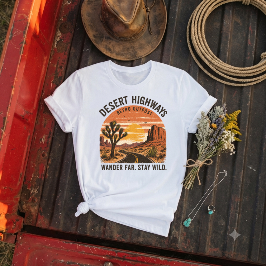"Desert Highways" Graphic T‑Shirt