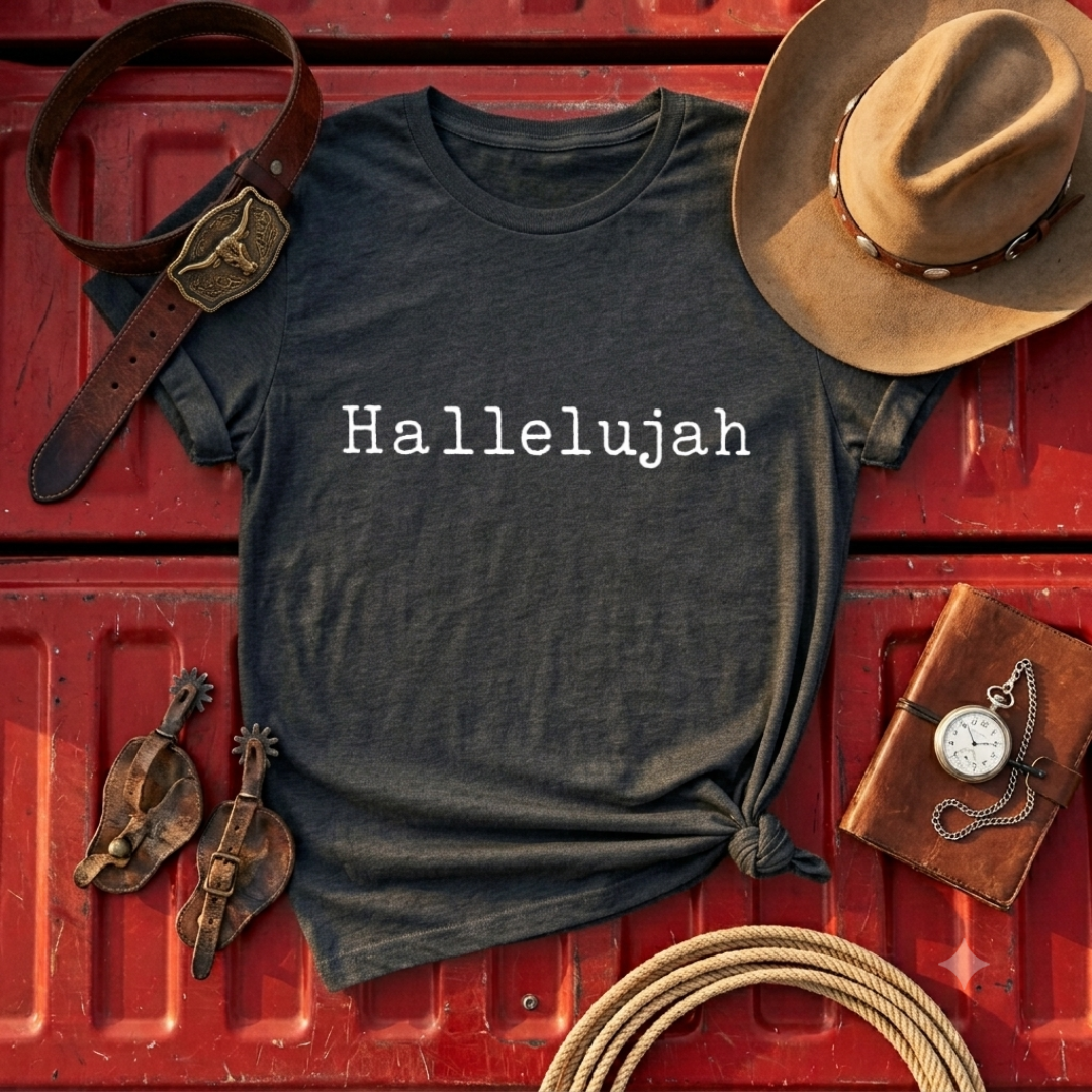 "Hallelujah" — Typewriter Tee