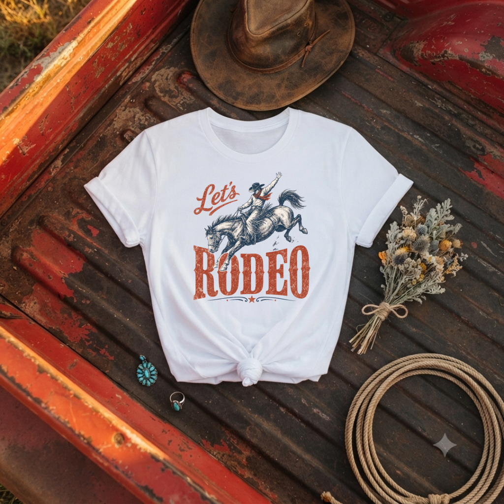 "Let's Rodeo" Graphic T‑Shirt