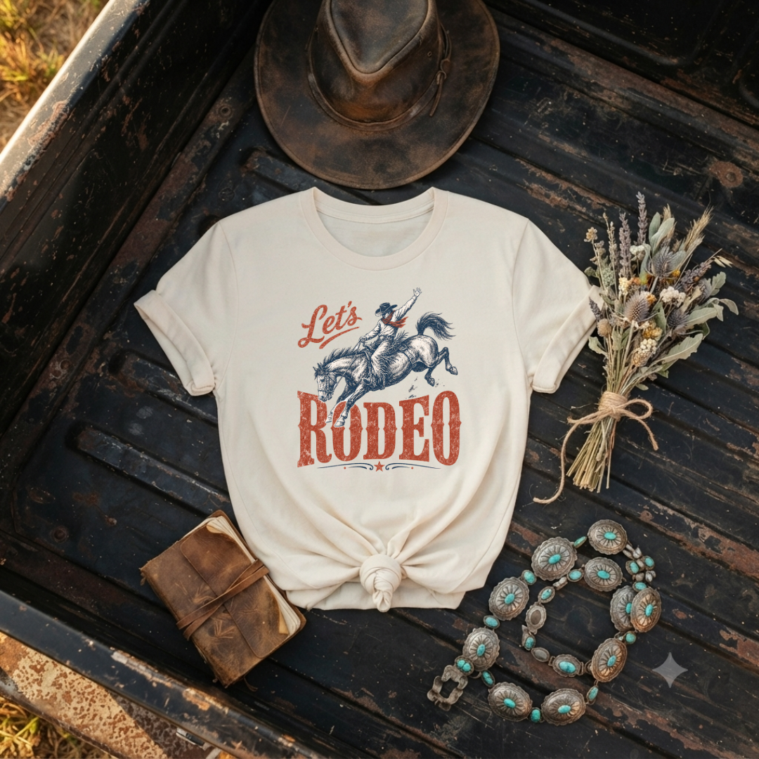 "Let's Rodeo" Graphic T‑Shirt