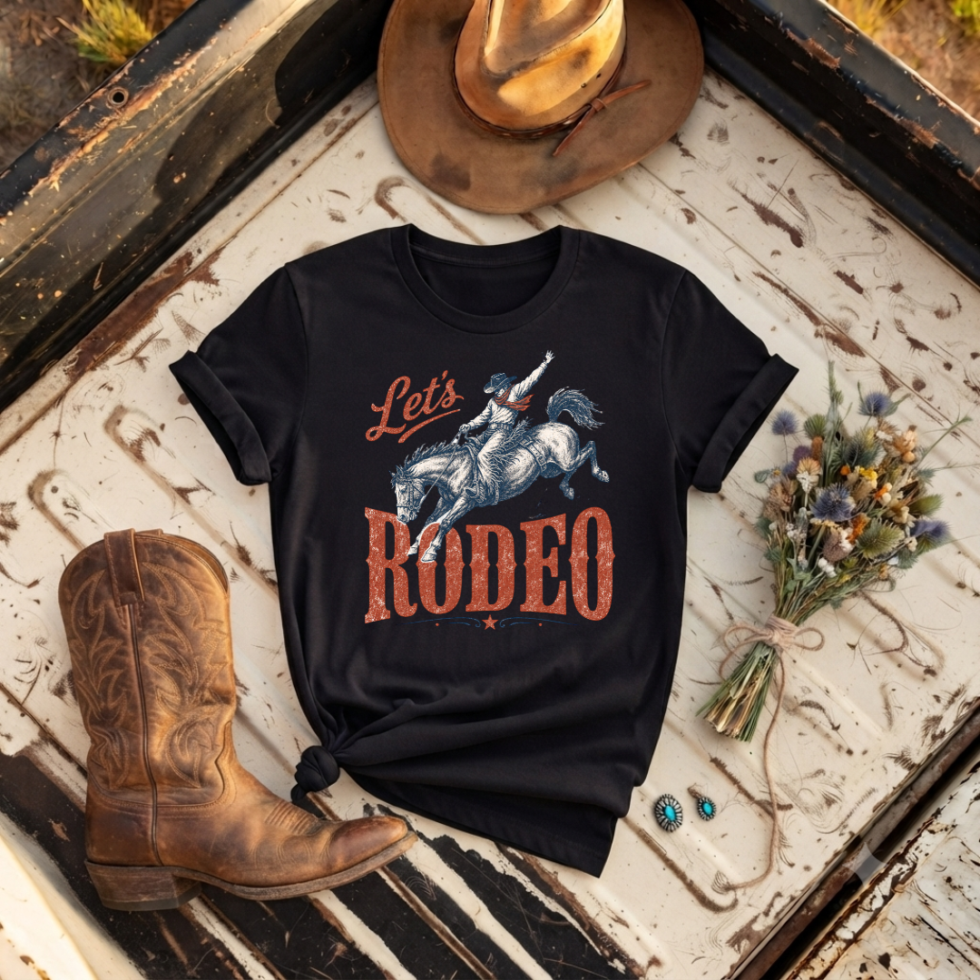 "Let's Rodeo" Graphic T‑Shirt
