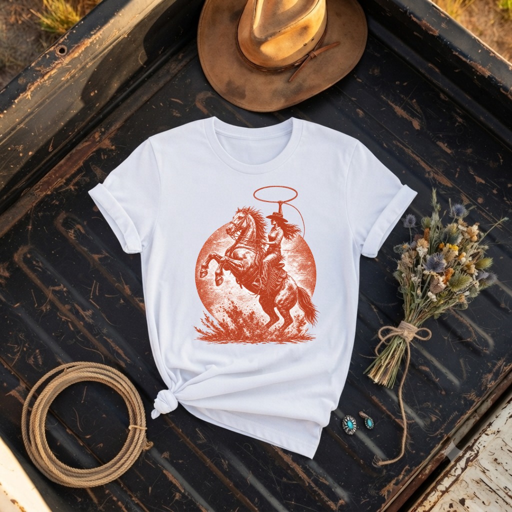 "Cowgirl Rodeo Bronc Rider" T-Shirt