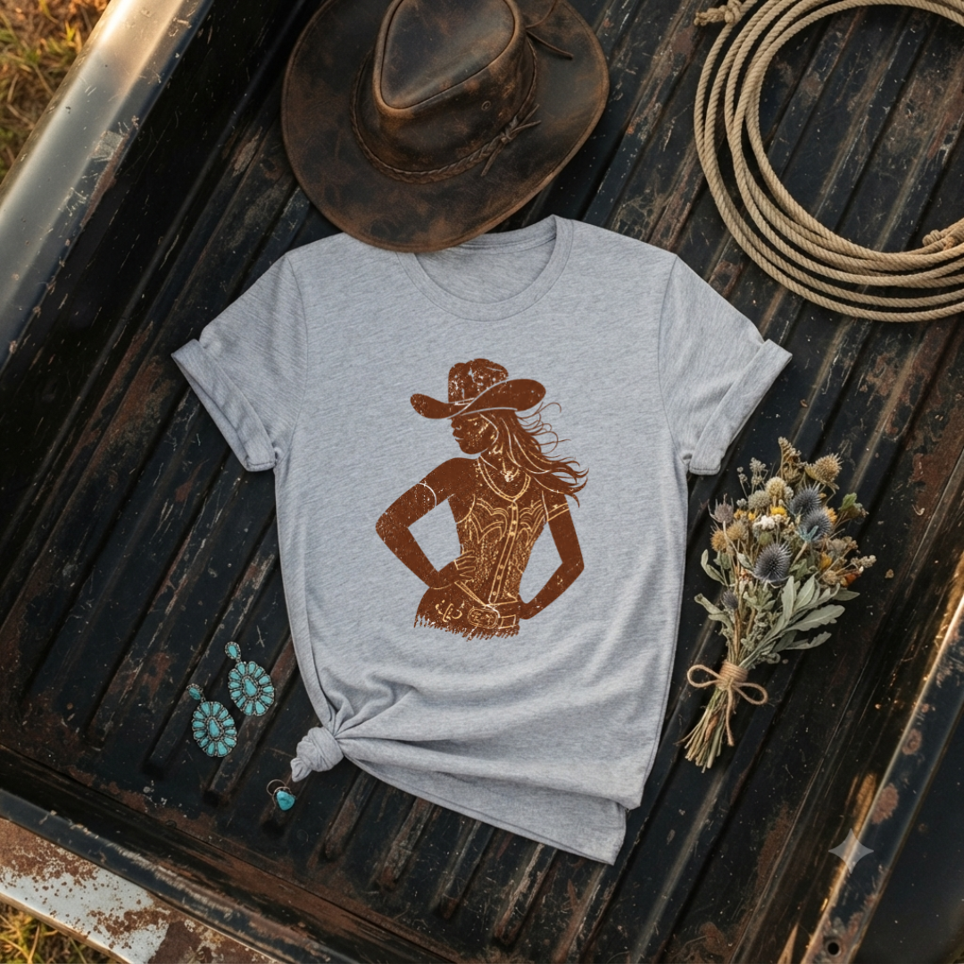 "Cowgirl Silhouette" Graphic T‑Shirt