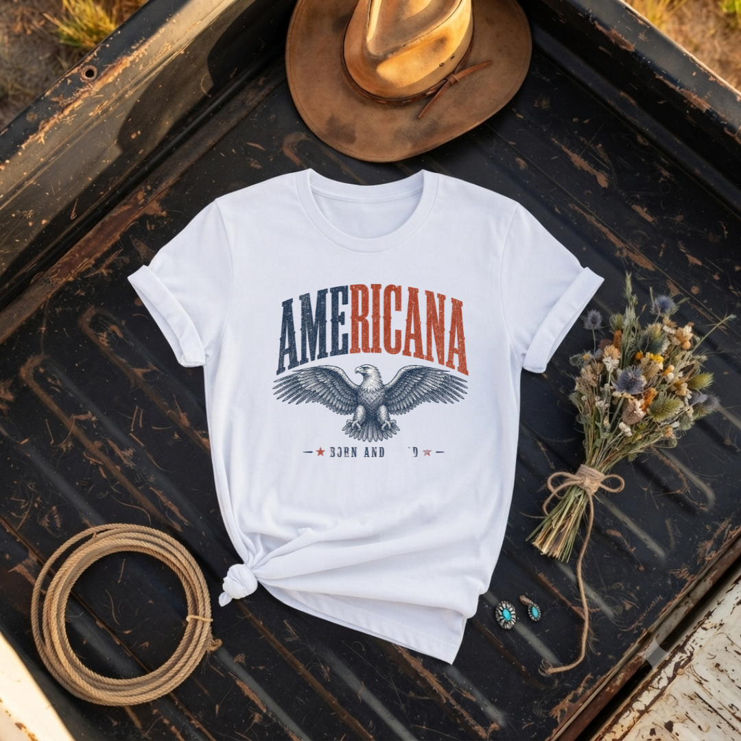"Vintage Americana Eagle"  Graphic T-Shirt