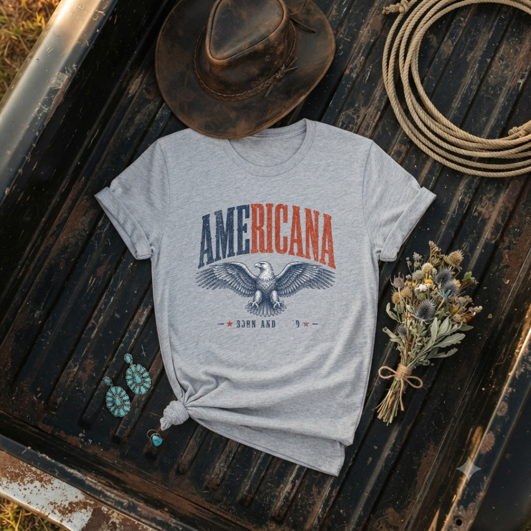 "Vintage Americana Eagle"  Graphic T-Shirt