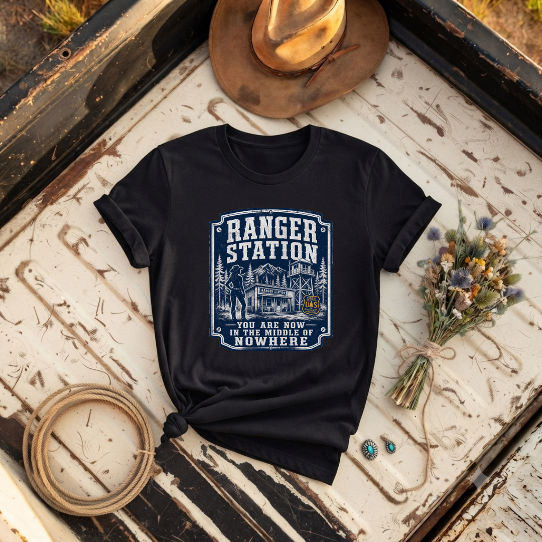 "Vintage Ranger Station" Graphic T-Shirt