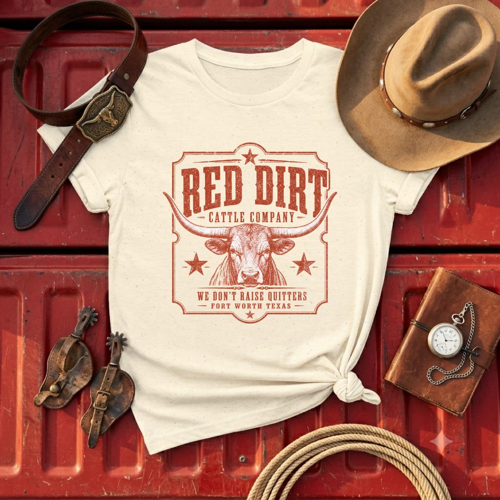 "Western Red Dirt Cattle Company" Graphic T-Shirt