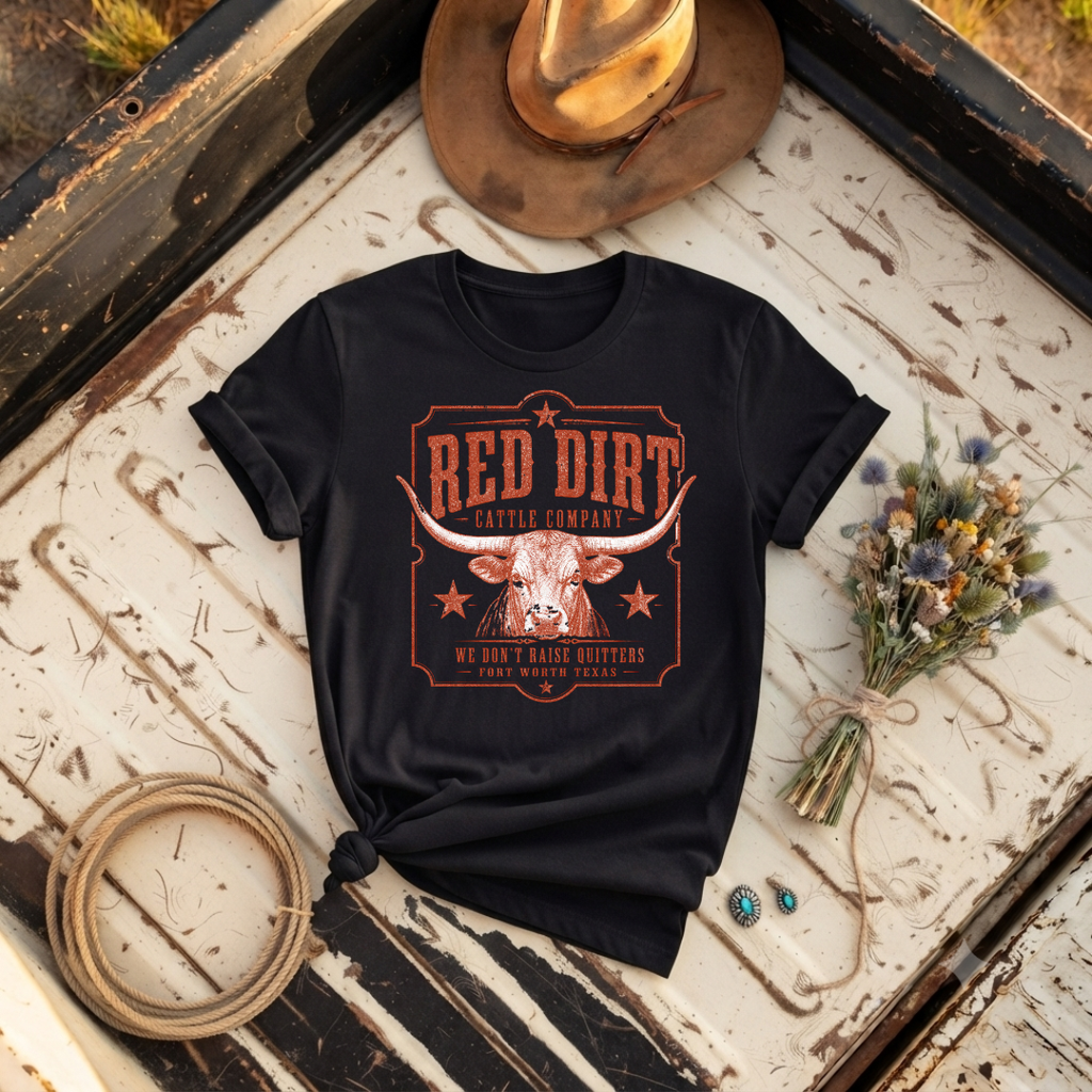 "Western Red Dirt Cattle Company" Graphic T-Shirt