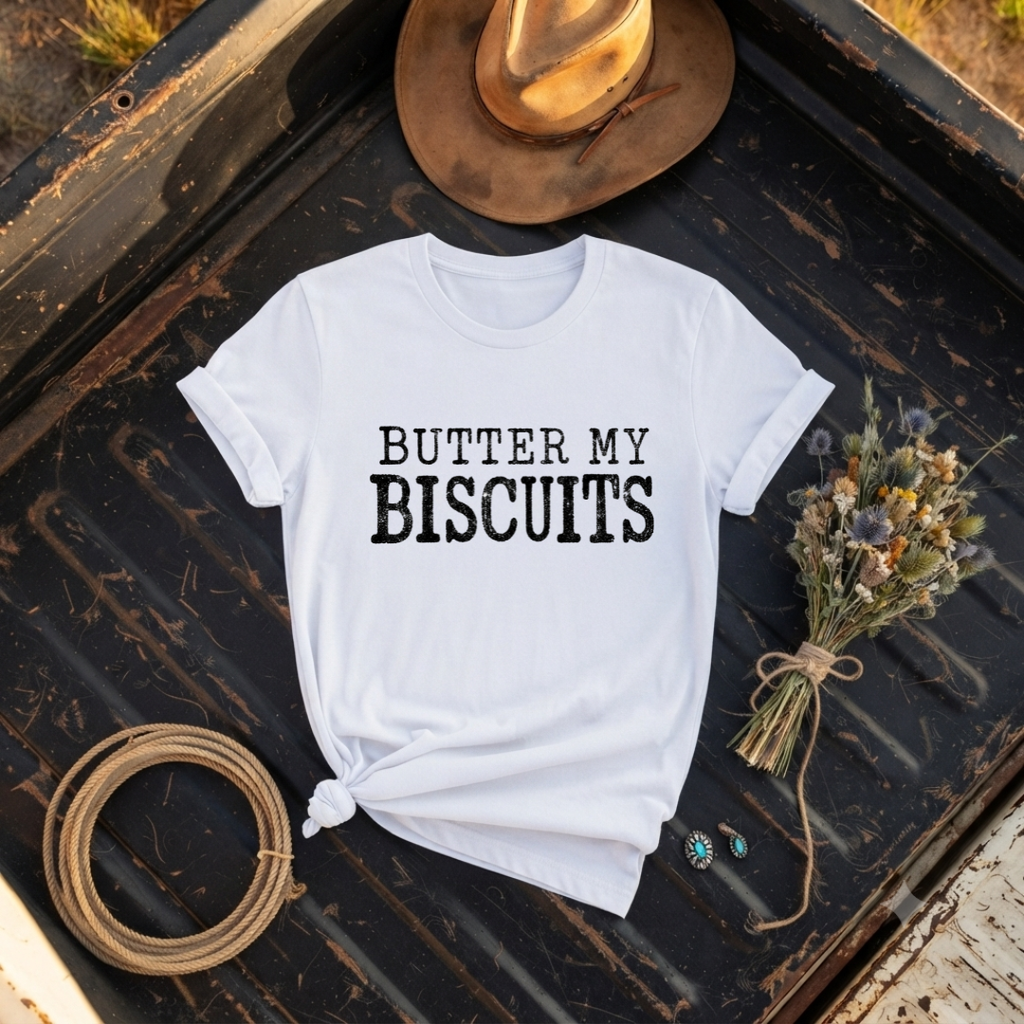 "Butter My Biscuits" Graphic T-Shirt