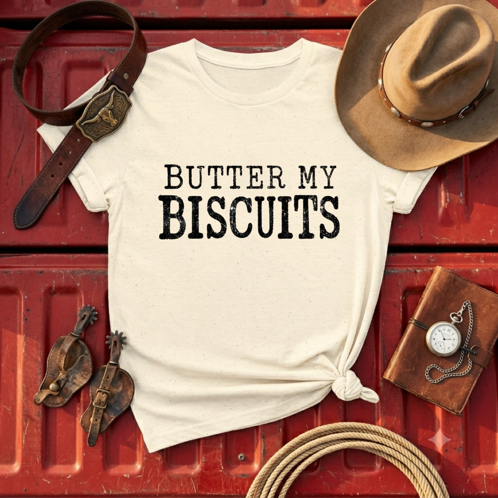 "Butter My Biscuits" Graphic T-Shirt