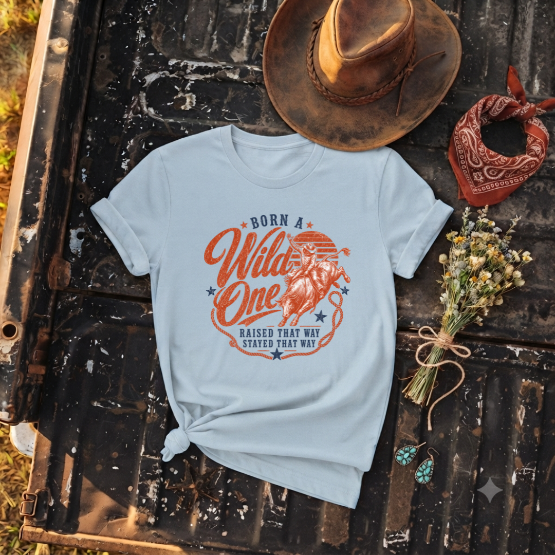 "Born a Wild One" Graphic T‑Shirt