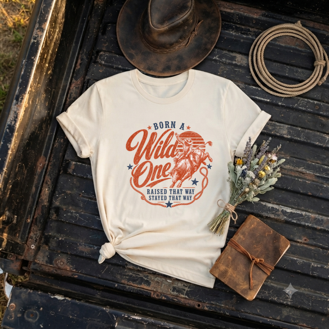 "Born a Wild One" Graphic T‑Shirt