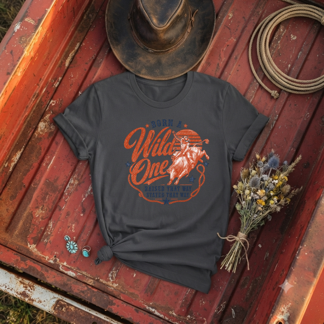 "Born a Wild One" Graphic T‑Shirt