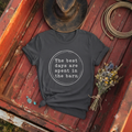 “The Best Days Are Spent in the Barn” Rustic Farm Tee