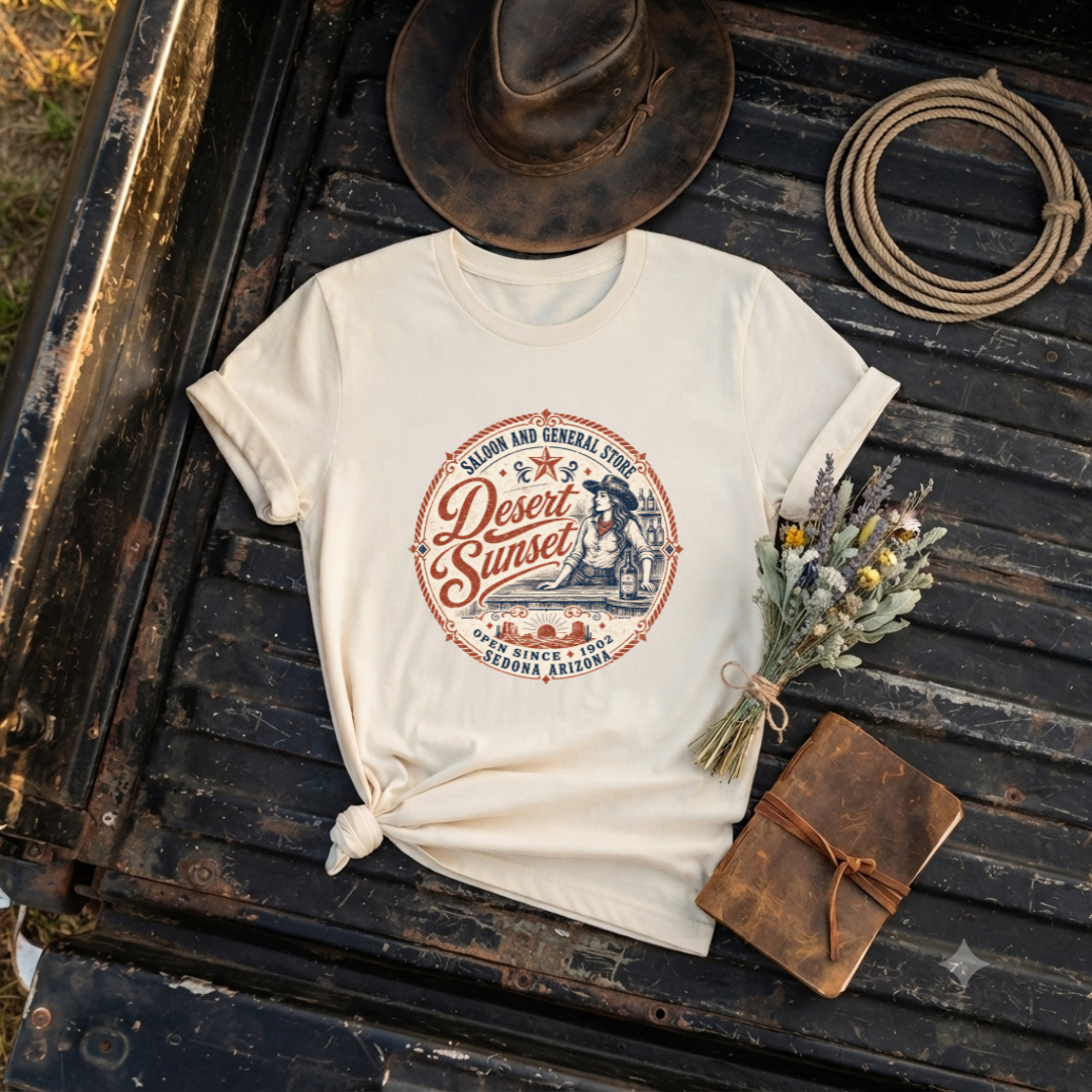 "Desert Sunset Saloon" Graphic T-Shirt