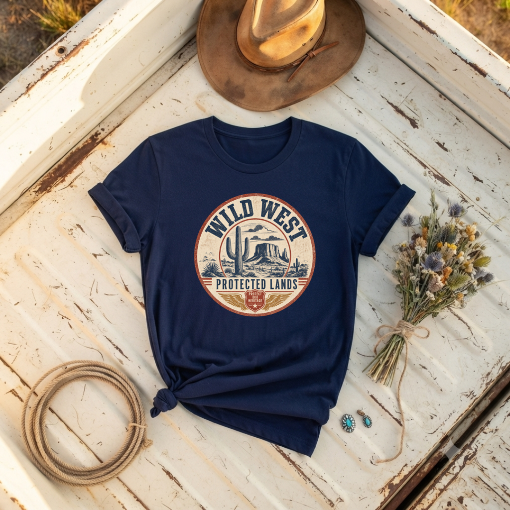 Vintage "Wild West Protected Lands" T-Shirt