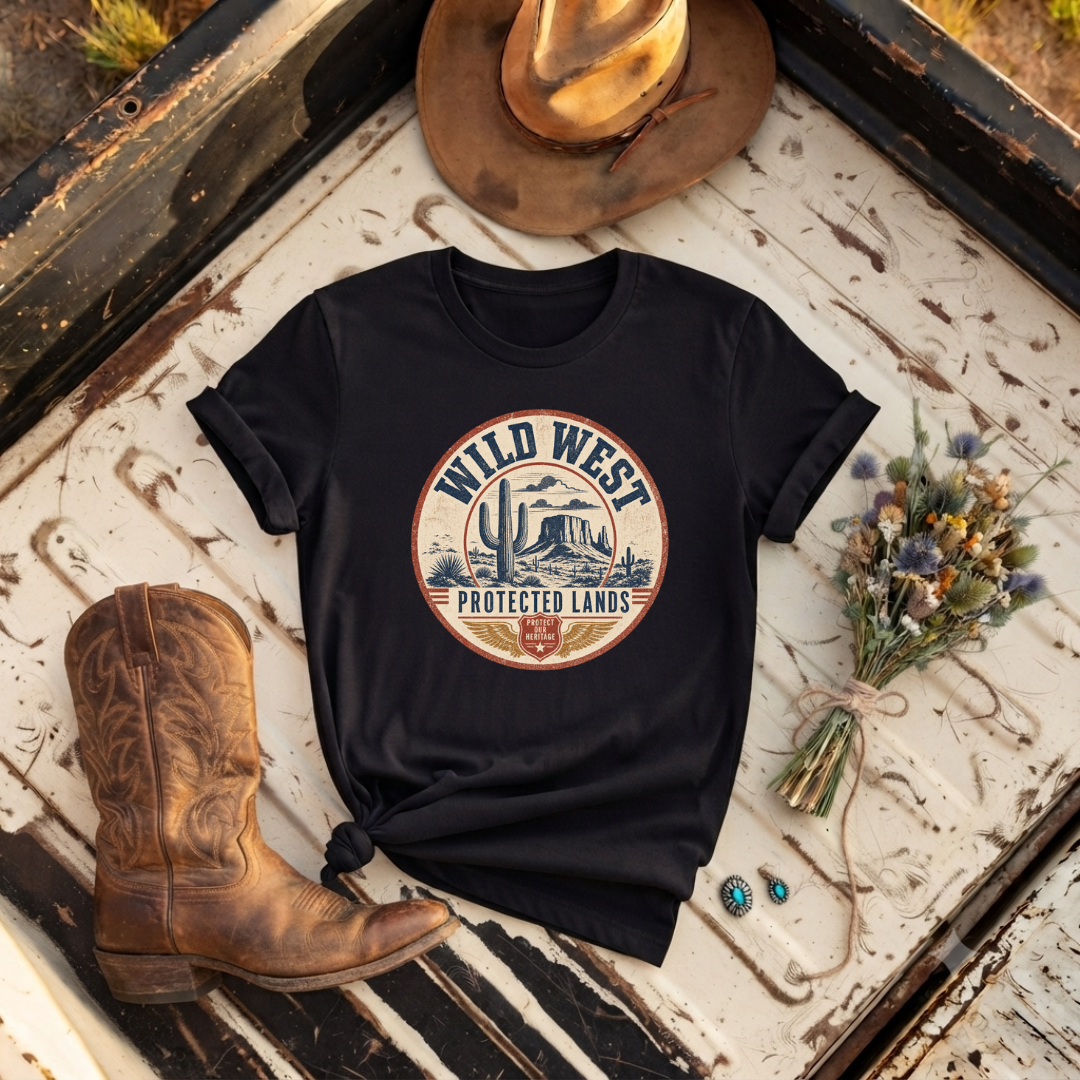 Vintage "Wild West Protected Lands" T-Shirt