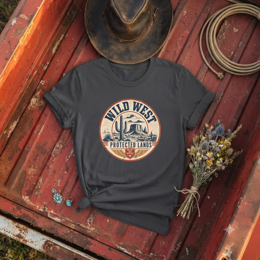 Vintage "Wild West Protected Lands" T-Shirt