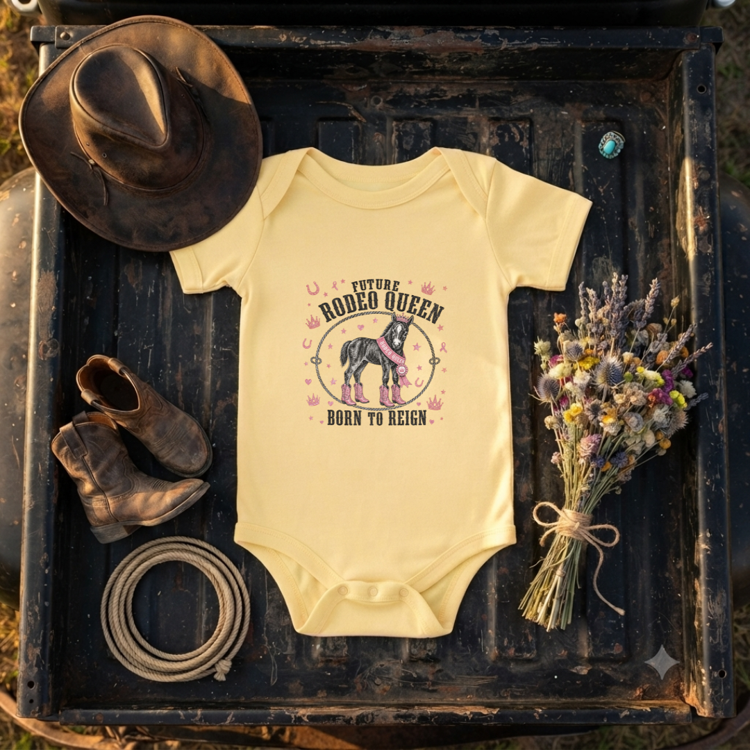 "Future Rodeo Queen" Baby Onesie