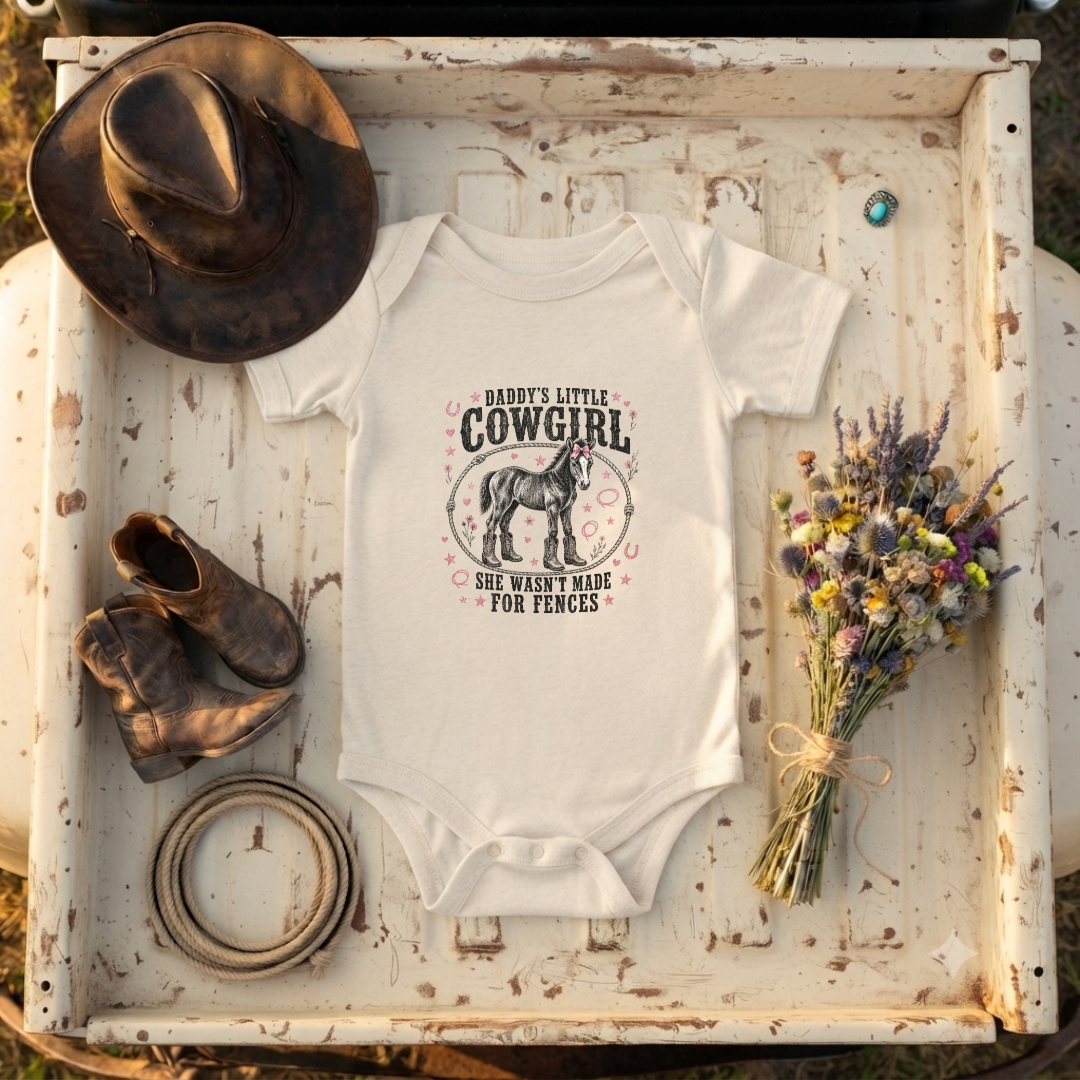 "Daddy's Little Cowgirl" Baby Onesie