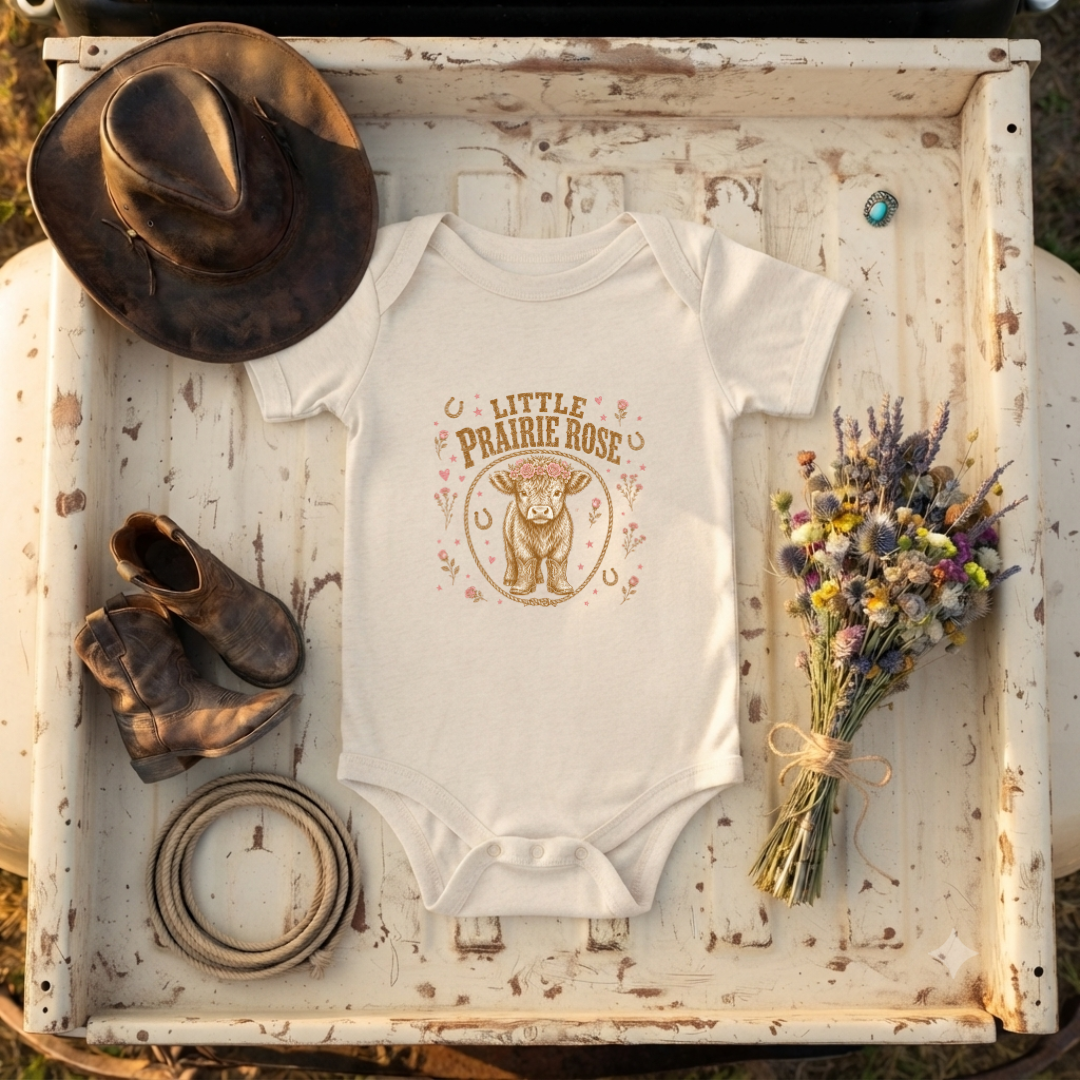 "Little Prairie Rose" Baby Onesie