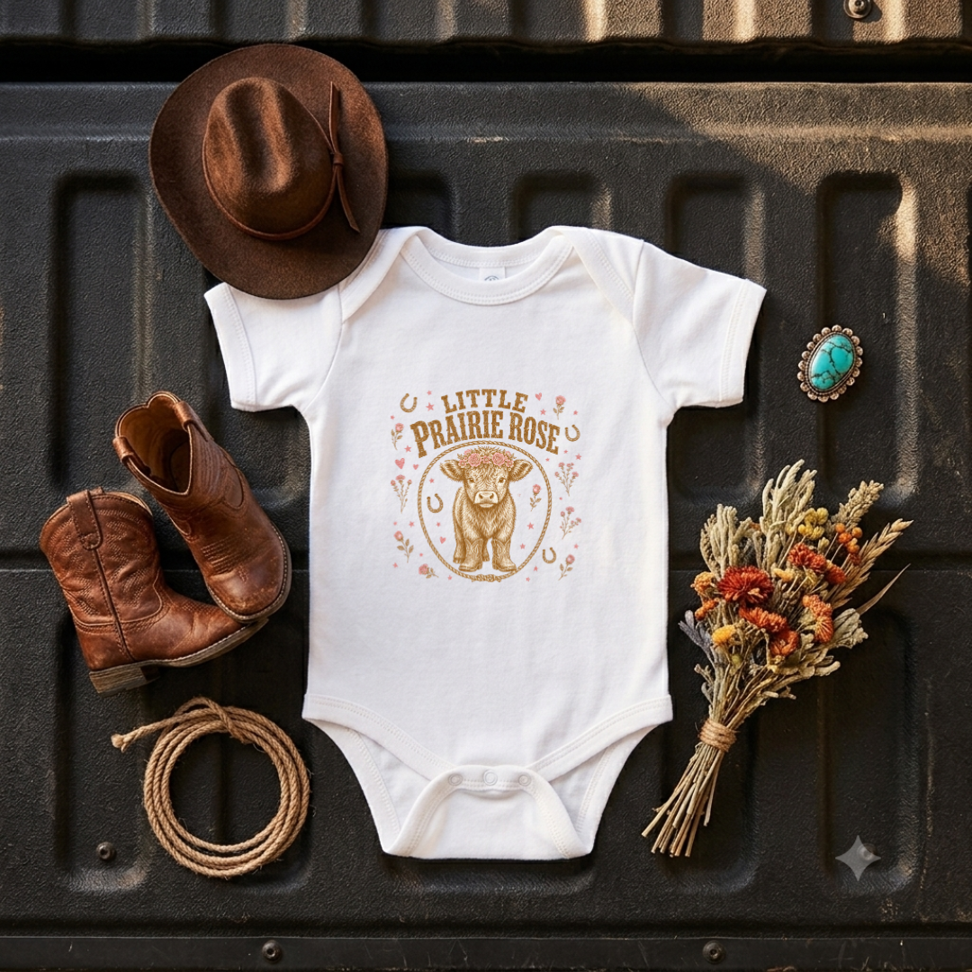 "Little Prairie Rose" Baby Onesie