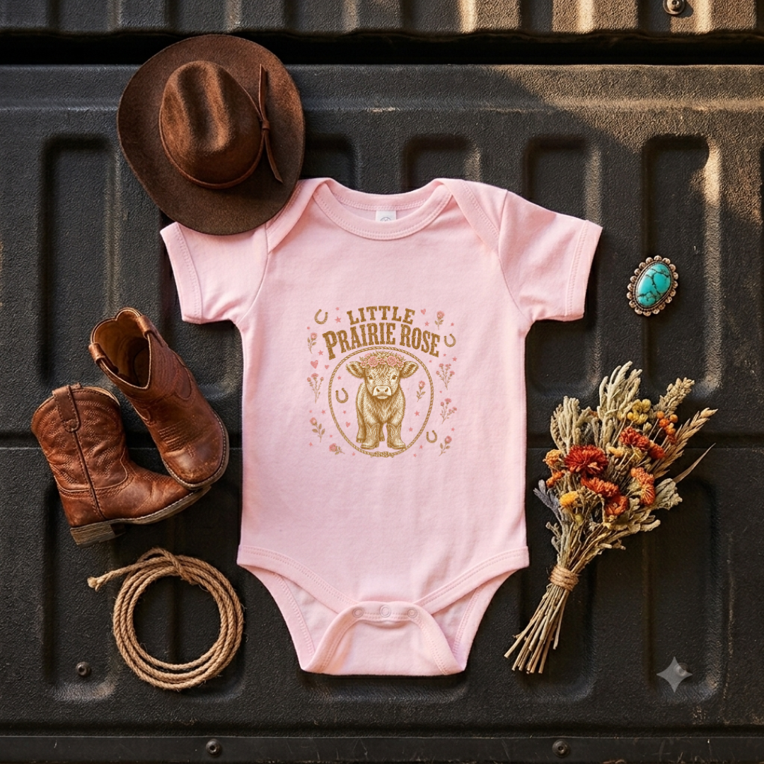 "Little Prairie Rose" Baby Onesie