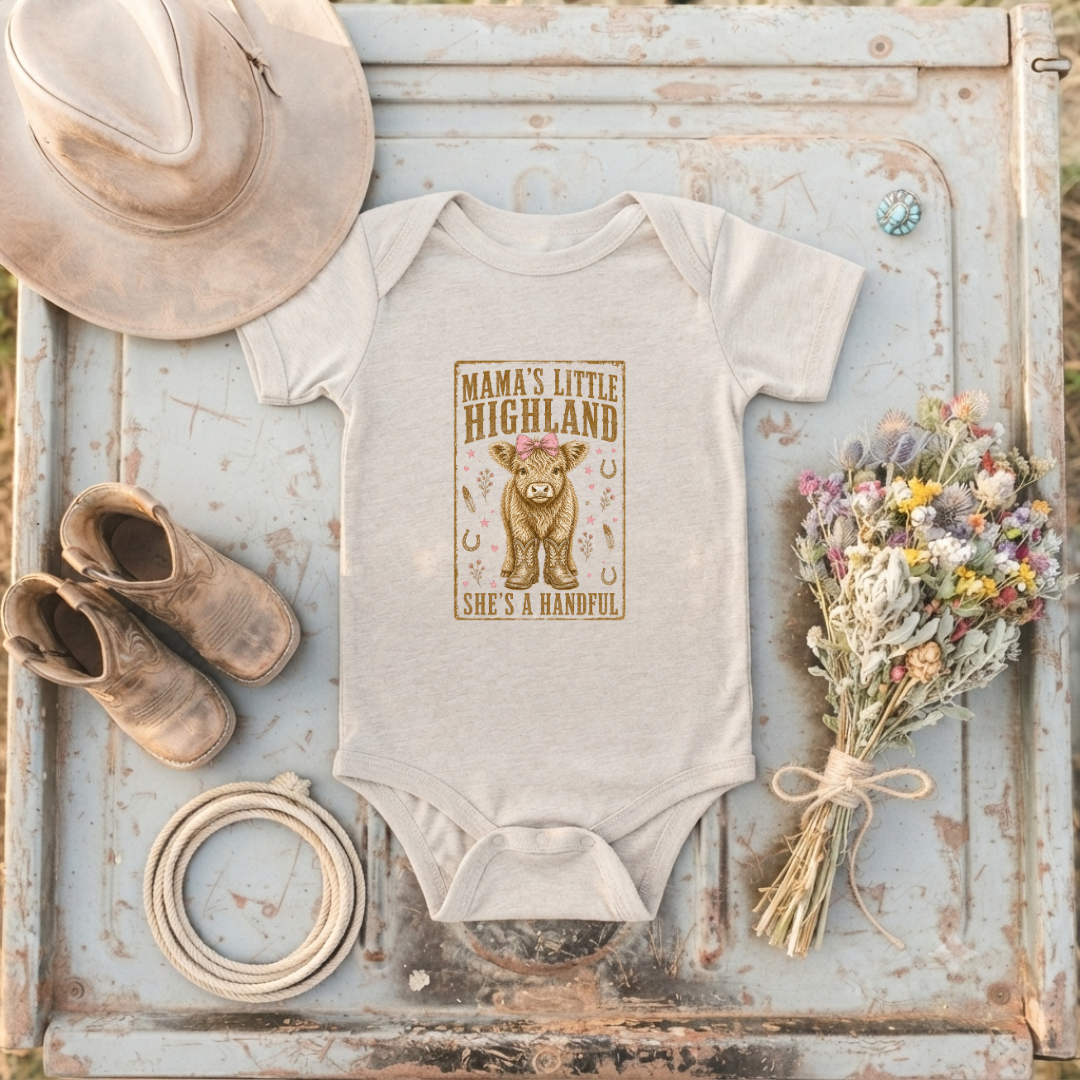 "Mama’s Little Highland" Baby Onesie