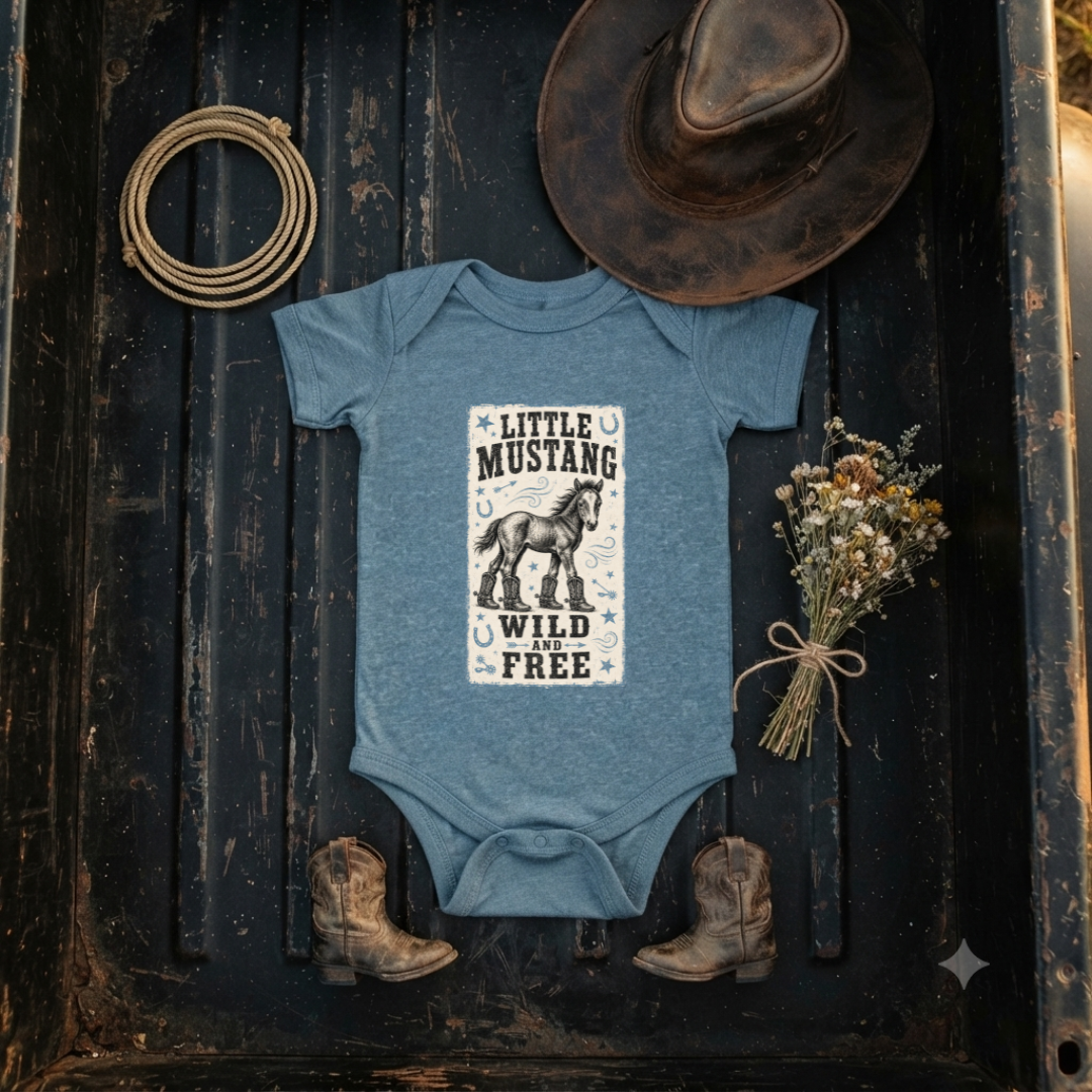 "Little Mustang" Baby Onesie