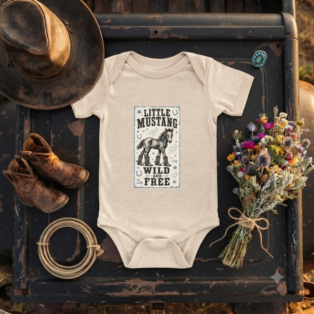 "Little Mustang" Baby Onesie