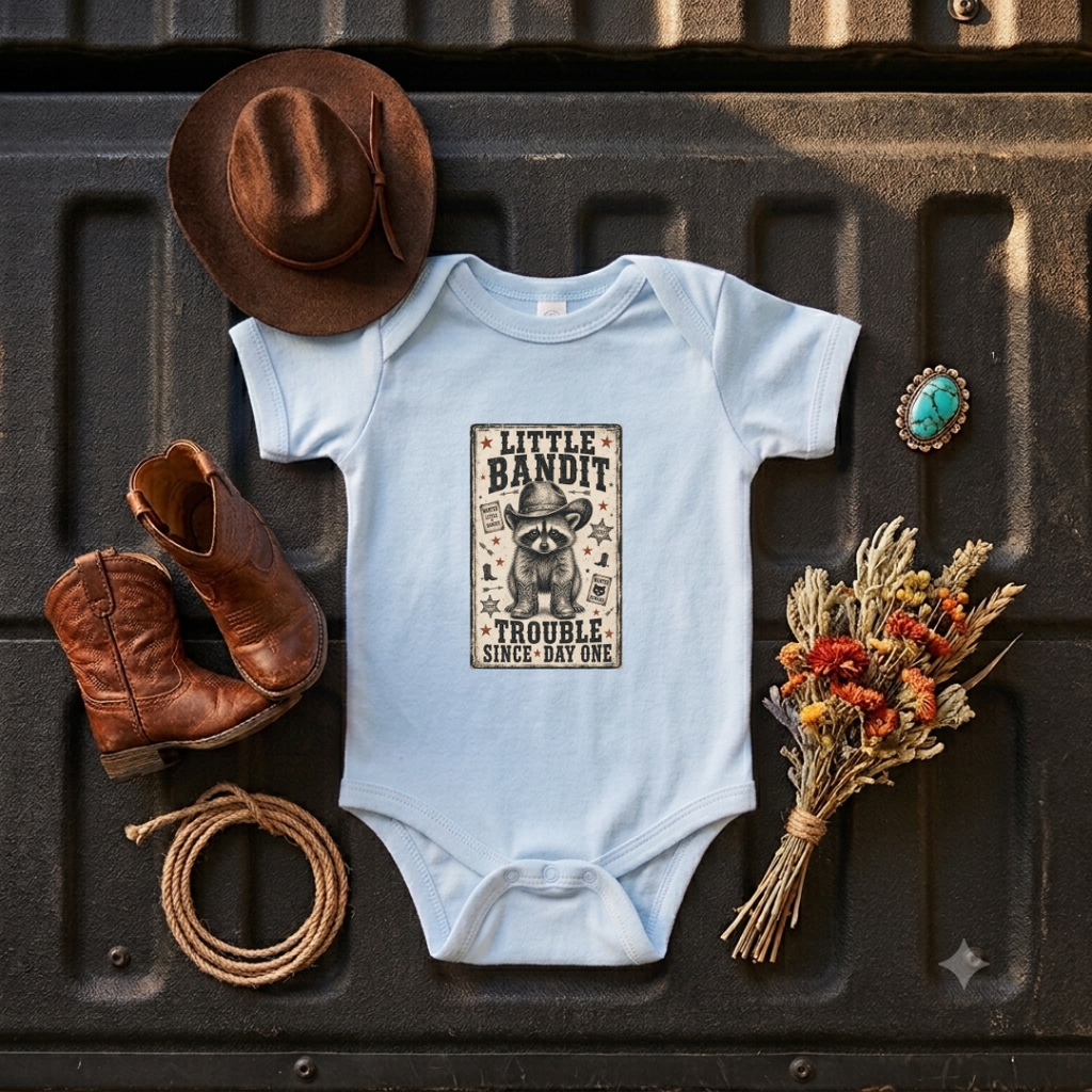 "Little Bandit" Baby Onesie