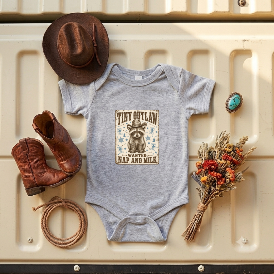 "Tiny Outlaw" Baby Onesie