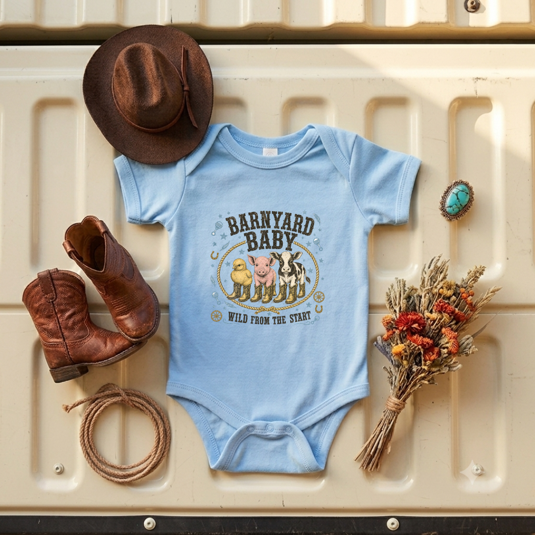 "Barnyard Baby" Baby Onesie
