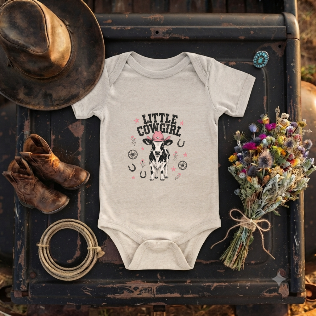 "Little Cowgirl" Western Baby Onesie