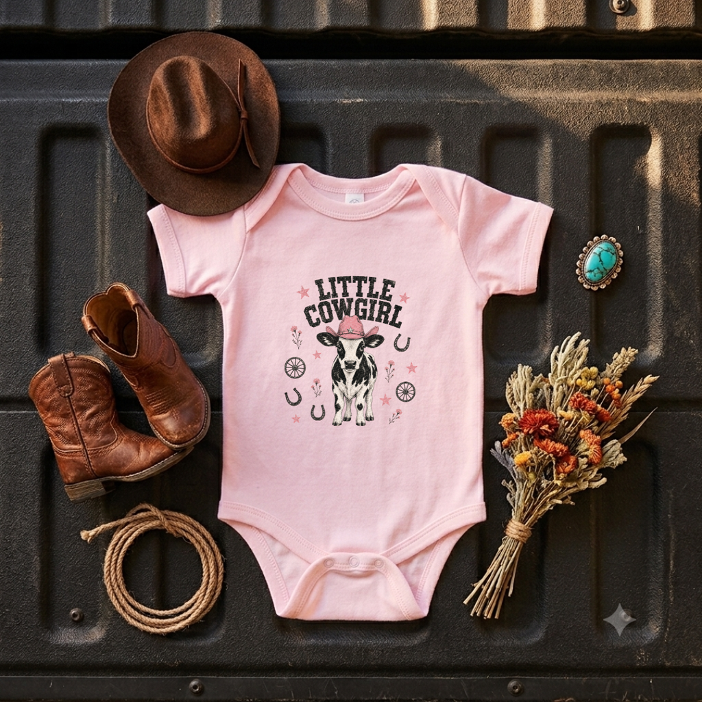 "Little Cowgirl" Western Baby Onesie
