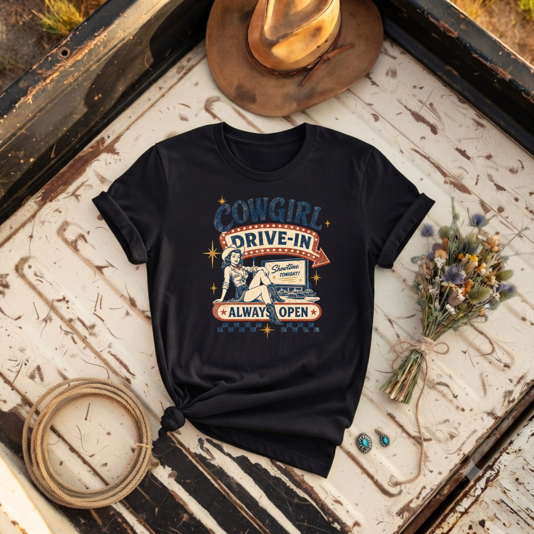 Cowgirl Drive-In Vintage Graphic T-Shirt