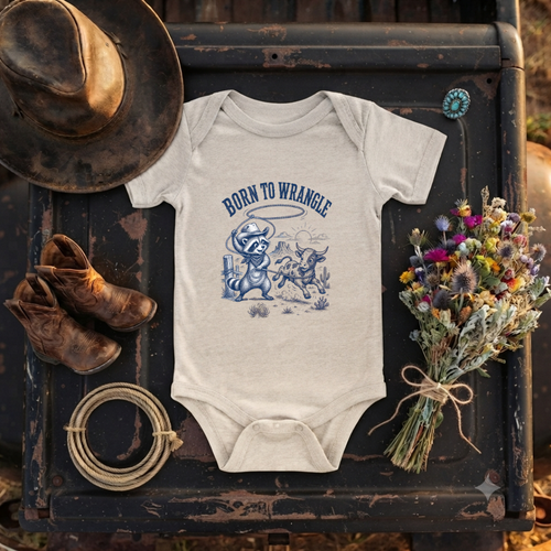 "Born to Wrangle" Baby Onesie