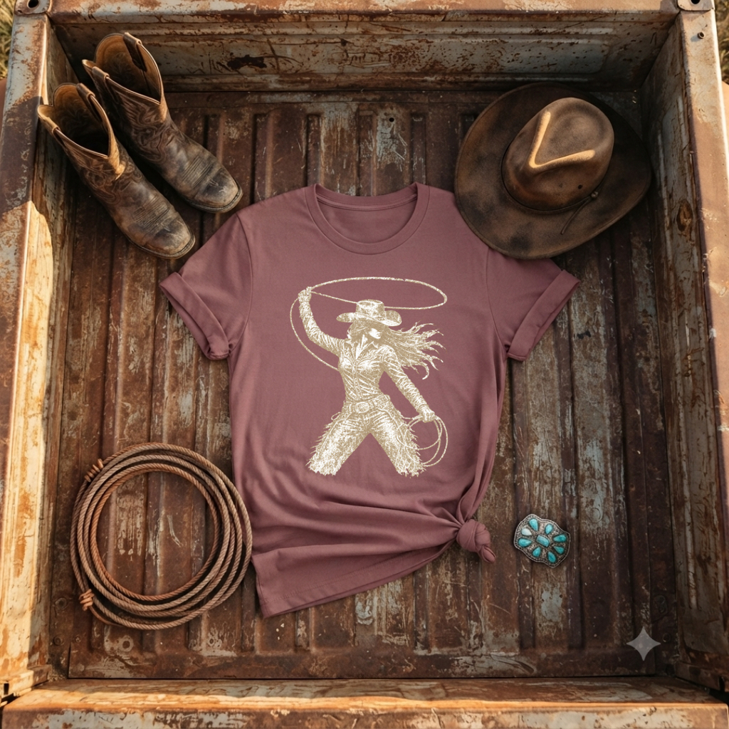 "Cowgirl Lasso" Graphic Tee
