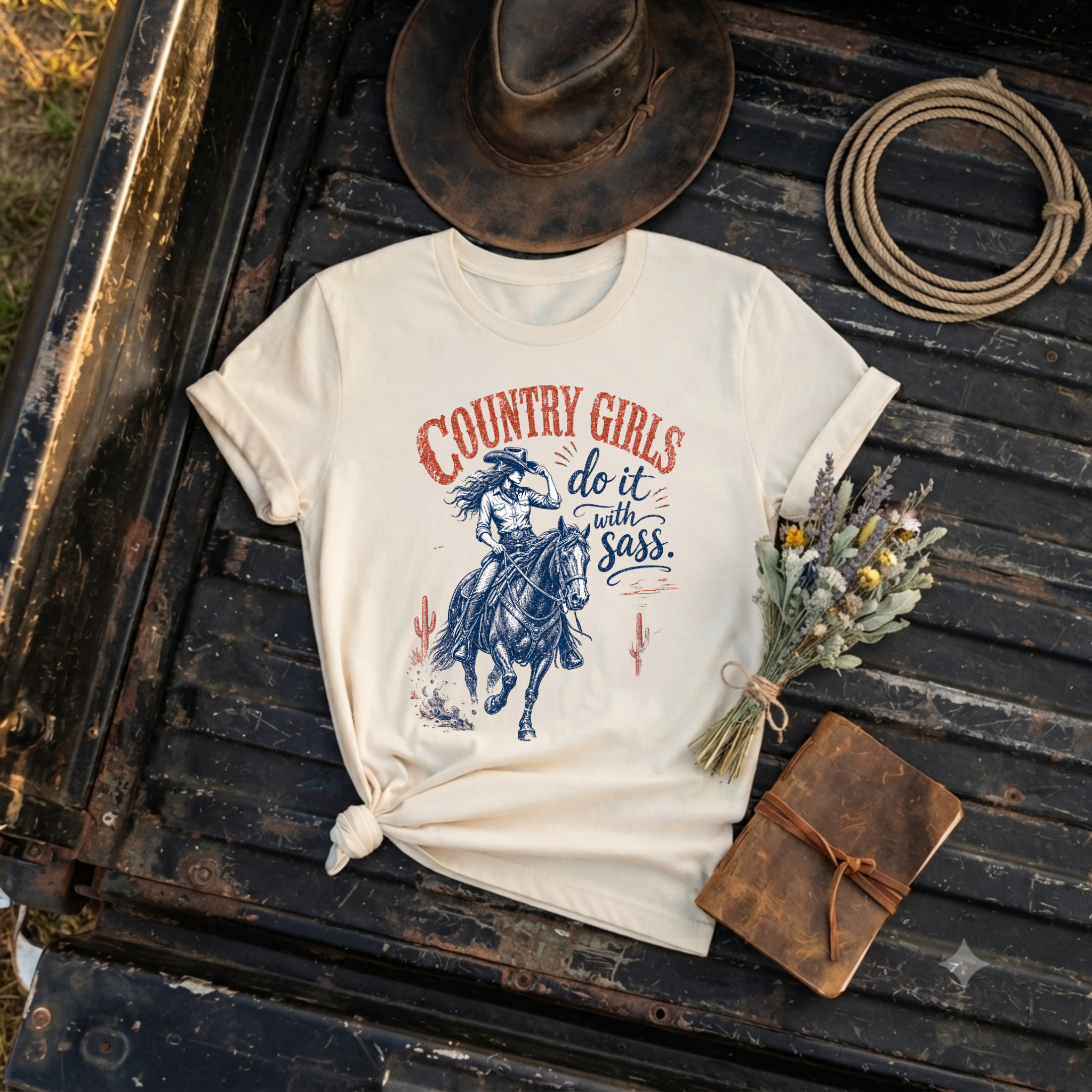 "Country Girl Sass" Vintage T-Shirt