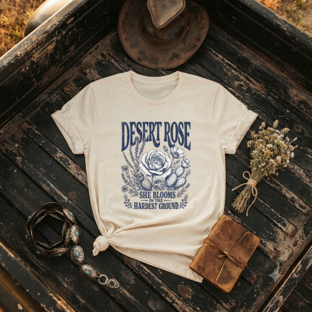 Desert Rose. She Blooms T-Shirt