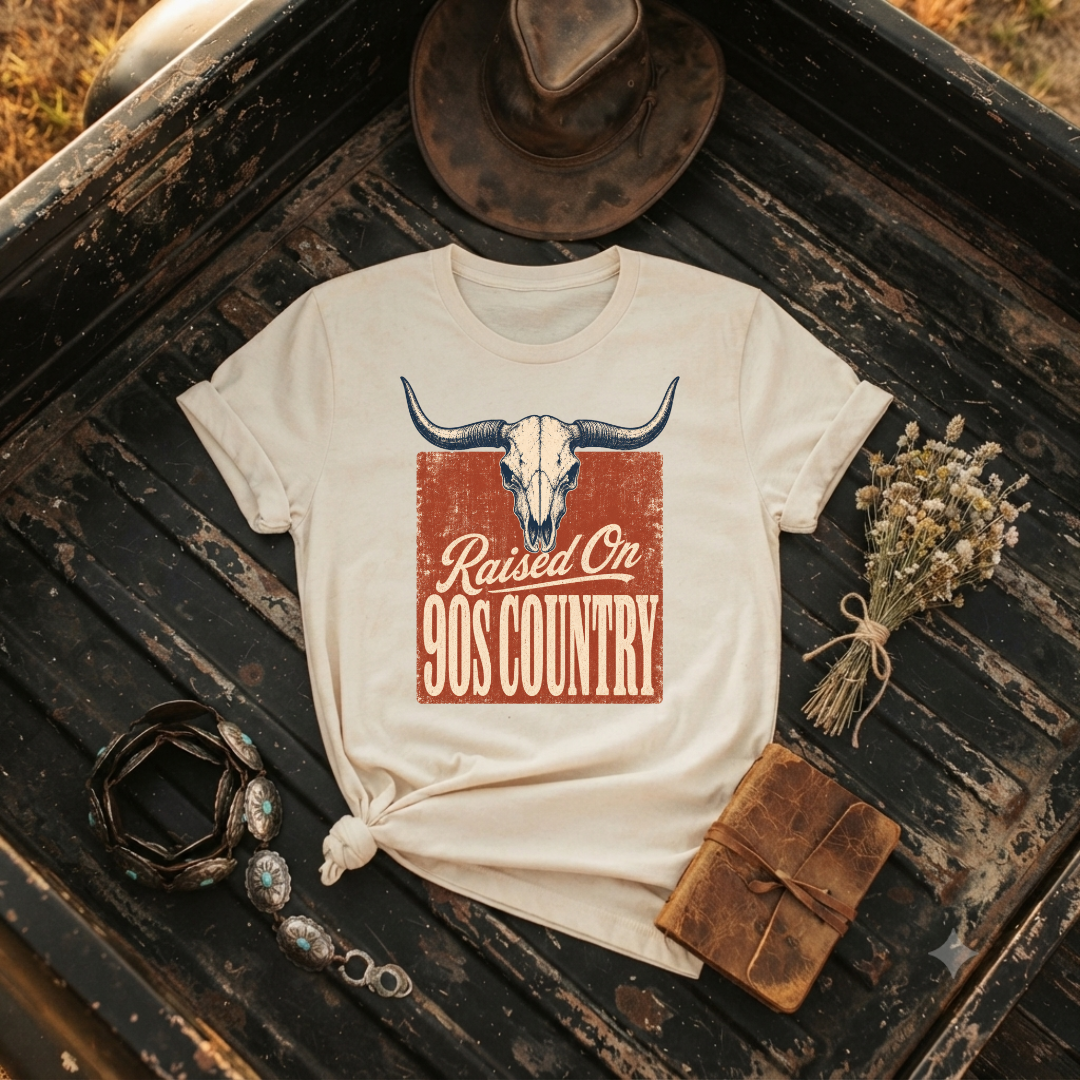 "Raised On 90's Country" Graphic T-Shirt