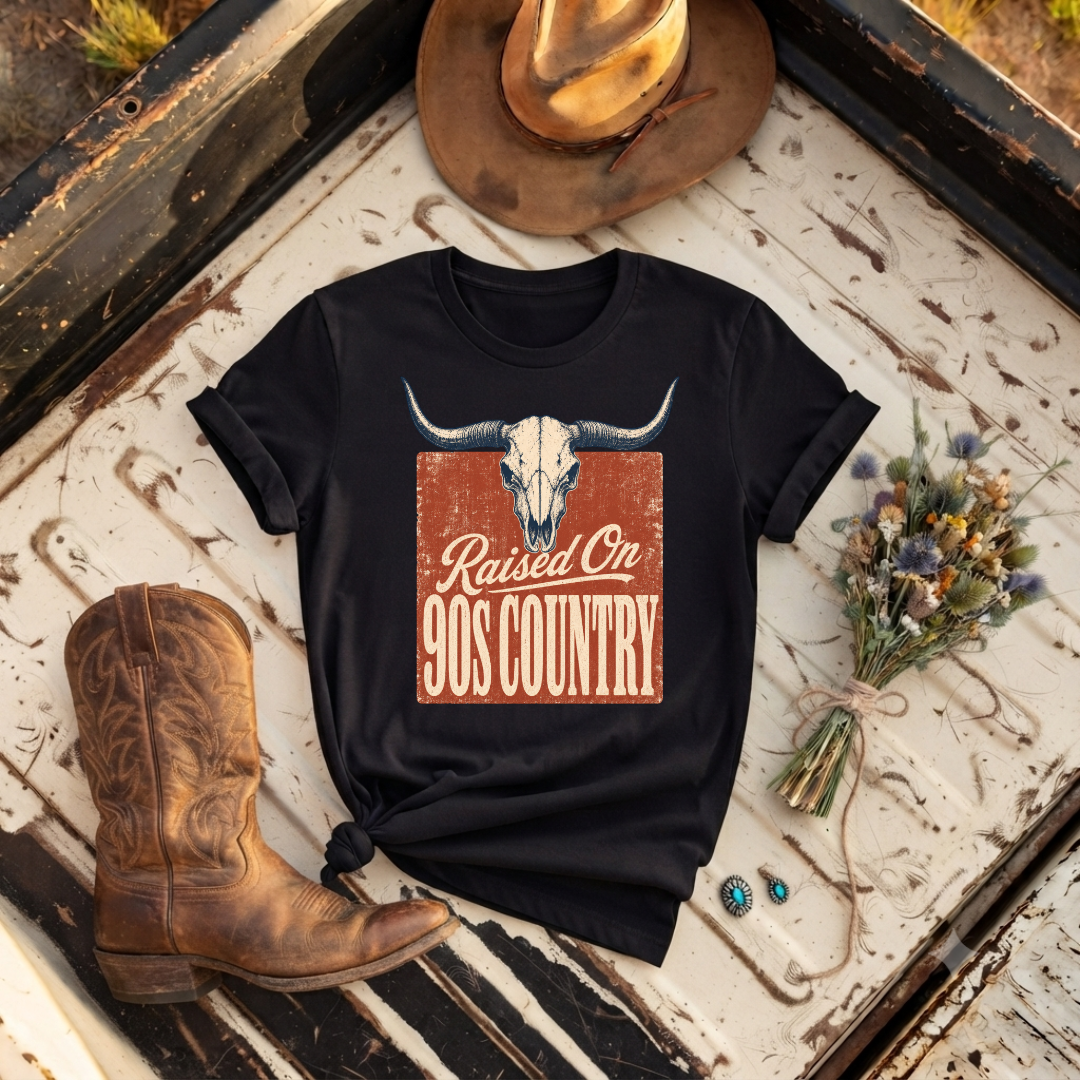 "Raised On 90's Country" Graphic T-Shirt