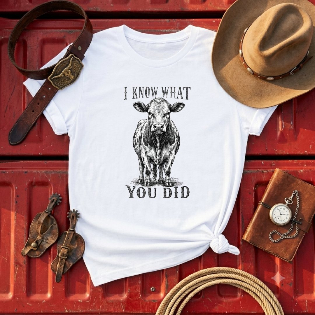 "I Know What You Did" Cow T-Shirt