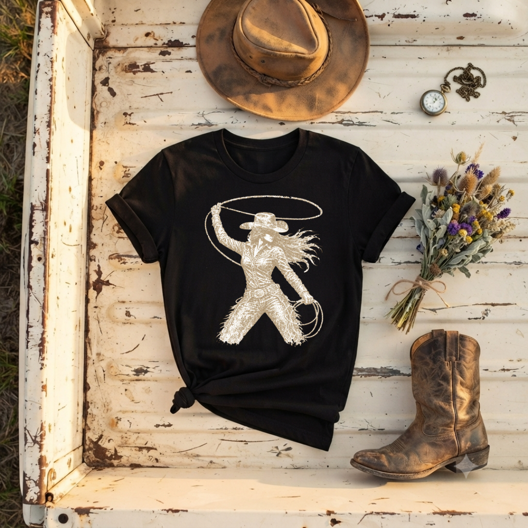 "Cowgirl Lasso" Graphic T-Shirt