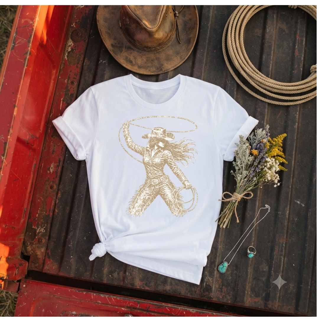 "Cowgirl Lasso" Graphic T-Shirt
