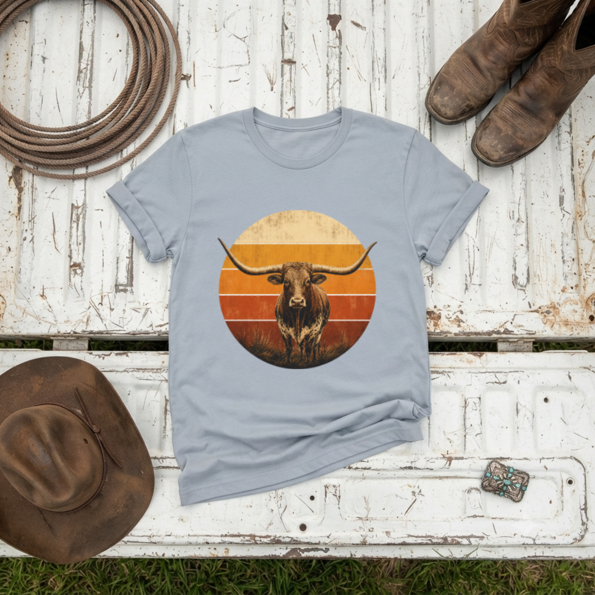 "Longhorn Sunset" T‑Shirt