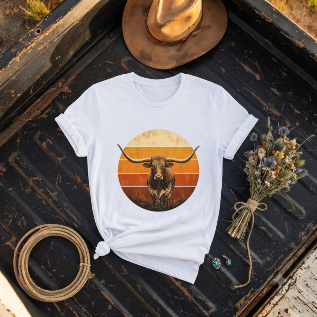 "Longhorn Sunset" T‑Shirt