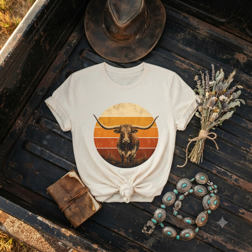 "Longhorn Sunset" T‑Shirt