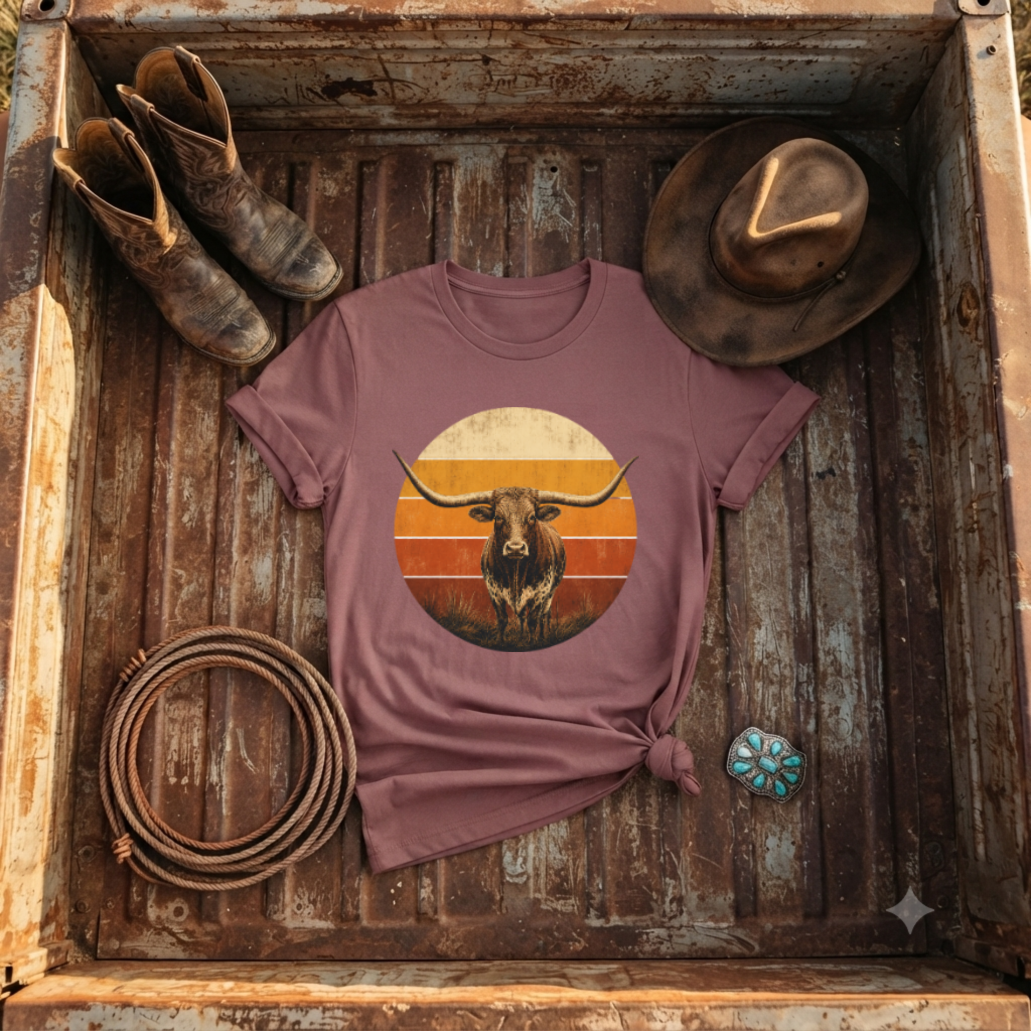 "Longhorn Sunset" T‑Shirt