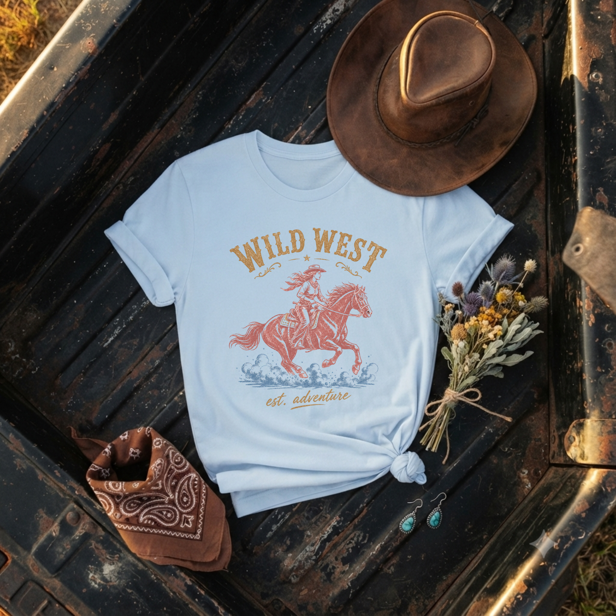 "Wild West Rider" Graphic T-Shirt